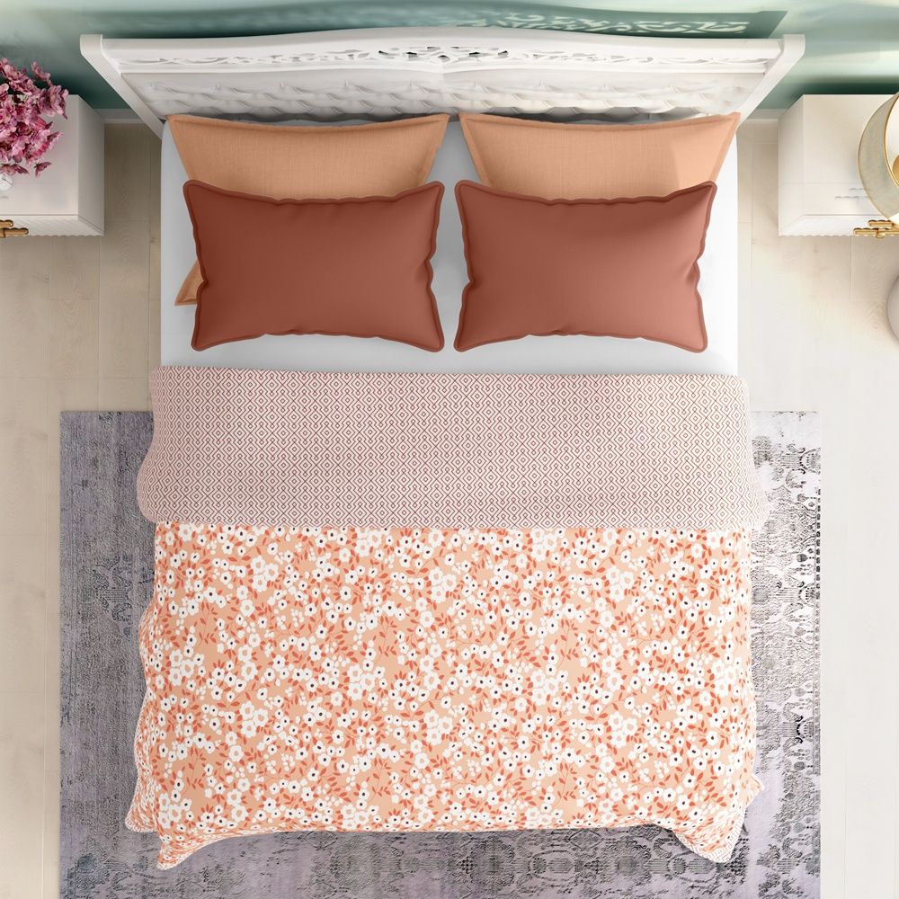 All Season Dohar | Double(90x82 Inch) | 110 GSM | 100% Cotton | Reversible Design | AC Blanket | Sili Brown